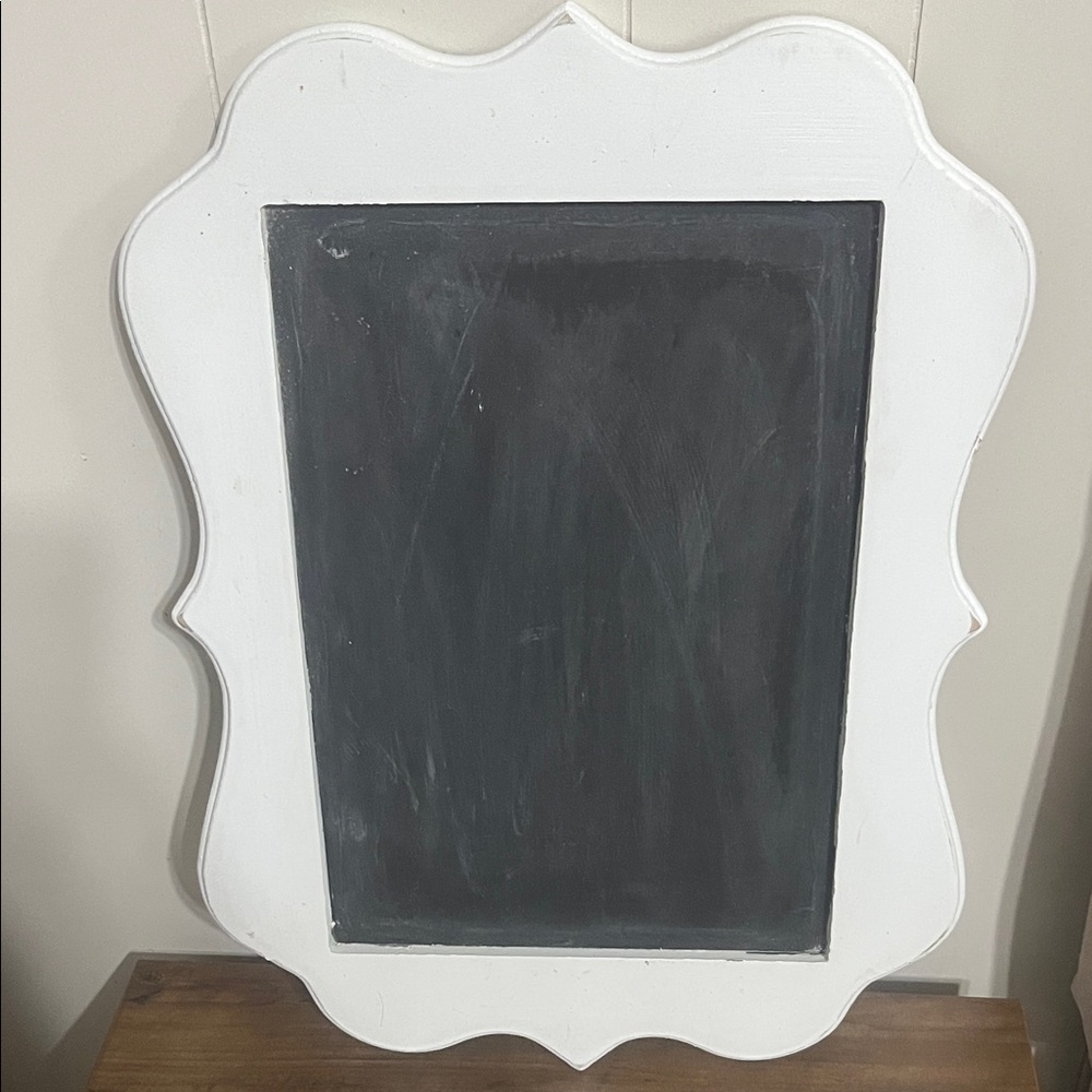 White Framed Chalkboard 13.5”x18”